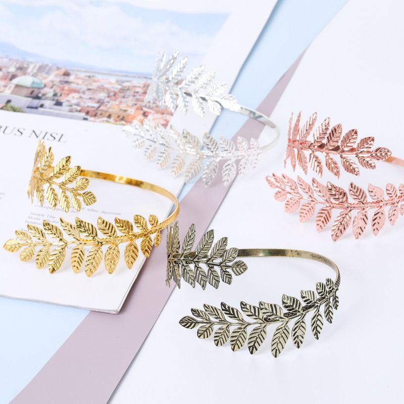 European and American New Leaf Armband Bracelet Greek Goddess Bride Open Bracelet Bracelet Party Christmas Gift European and American New Leaf Armband Bracelet Greek Goddess Bride Open Bracelet Bracelet Party Christmas Gift