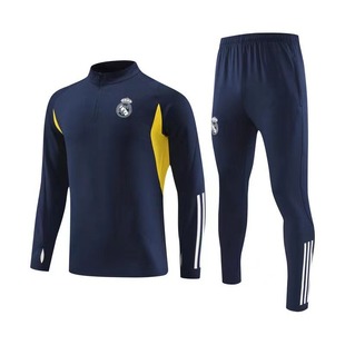 Long Sleeve Sports suit Football Suit Breathable Polyester Trousers Sports Leisure Full Set Running Training Suit Real Madrid Jersey