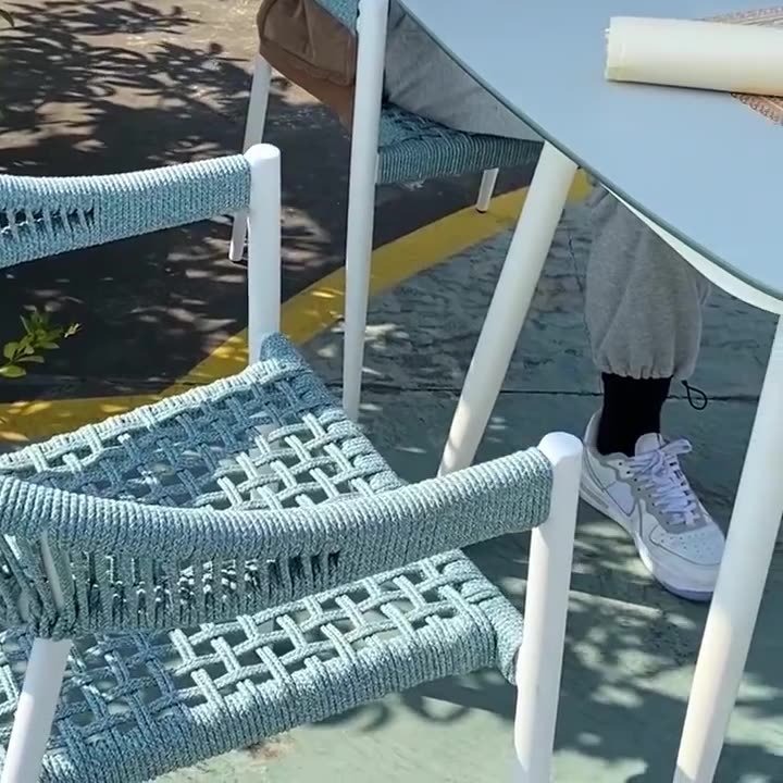 Outdoor balcony wicker chair hotel outdoor courtyard garden sunroom terrace Nordic leisure table and chairs coffee outdoor chair