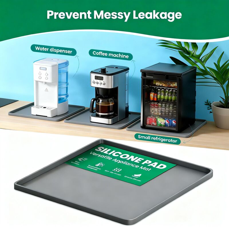 Cross-Border Electrical Appliance Silicone Mat Anti-Slip Water Collection Tray with Raised Edges for Ice Maker, Air Conditioner, Mini Refrigerator, and Water Draining Mat Cross-Border Electrical Appliance Silicone Mat Anti-Slip Water Collection Tray with Raised Edges for Ice Maker, Air Conditioner, Mini Refrigerator, and Water Draining Mat