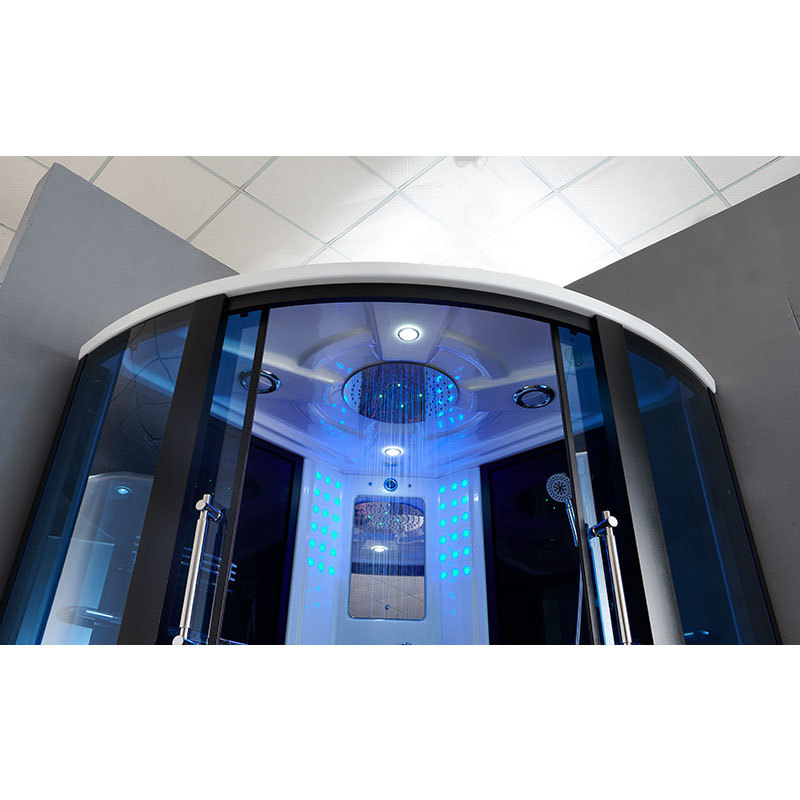 Sala de vapor de 1,5 m en forma de abanico con bañera sala de ducha integrada con pedal sala de sauna de ducha de vapor integrada