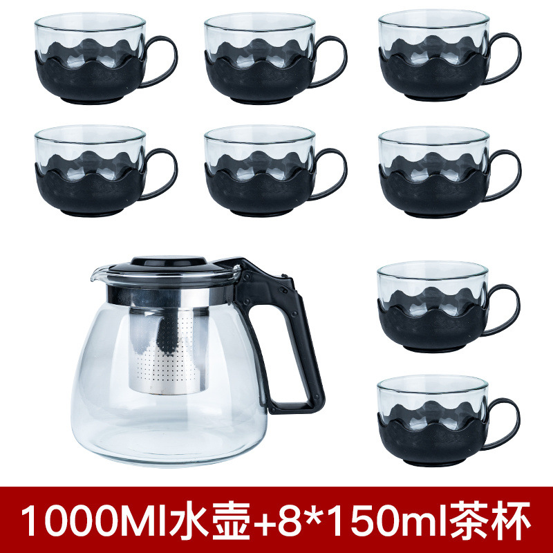 1000ML 세트C [냄비 1개 + 연꽃컵 8개]