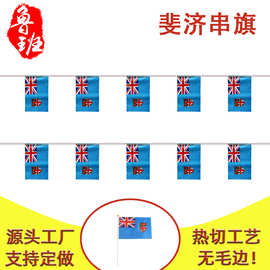 14*21cm斐济串旗5.5*8inch方形旗球迷装饰吊旗Viti拉旗涤纶旗帜