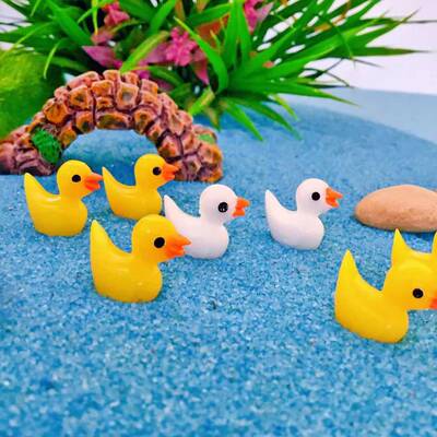 小黃鴨苔藓微景觀擺件多肉飾品 ZAKKA貨工藝品小擺件樹脂動物擺件