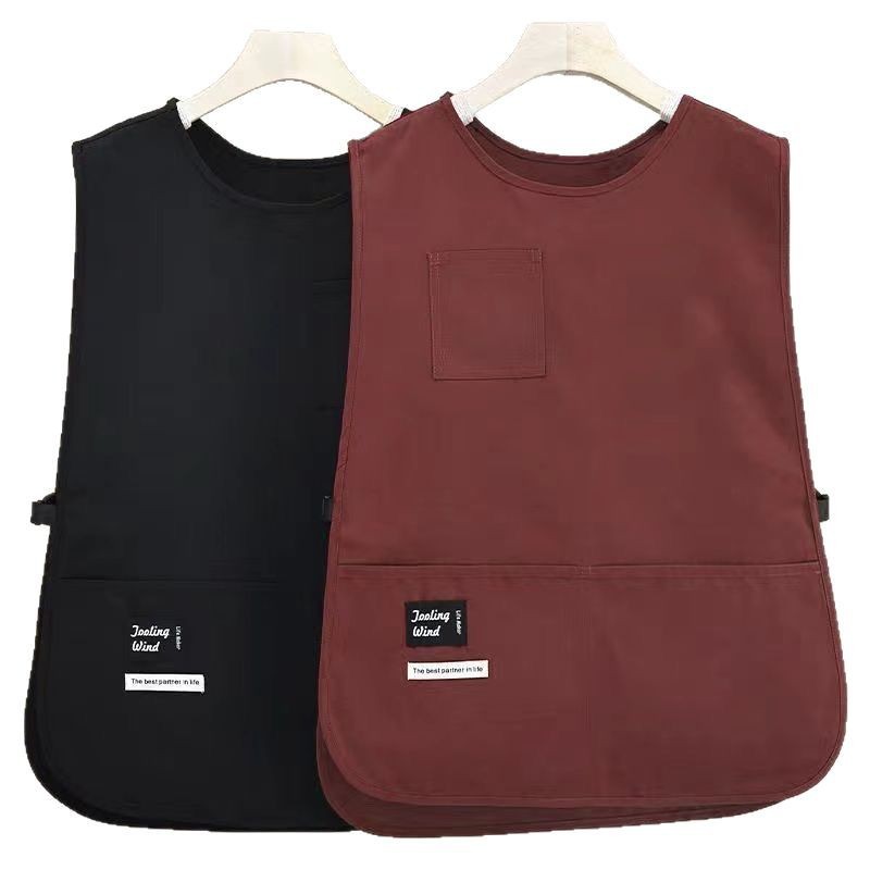 韓国版家庭用キッチンエプロン水かけ防止カフェ作業服通気性ベスト|undefined
