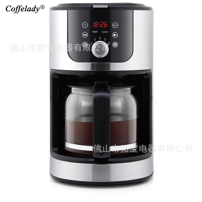 Coffelady with Grinding Drip Coffee Machine Screen Display Time Light Touch Operation Drip Coffee Machine