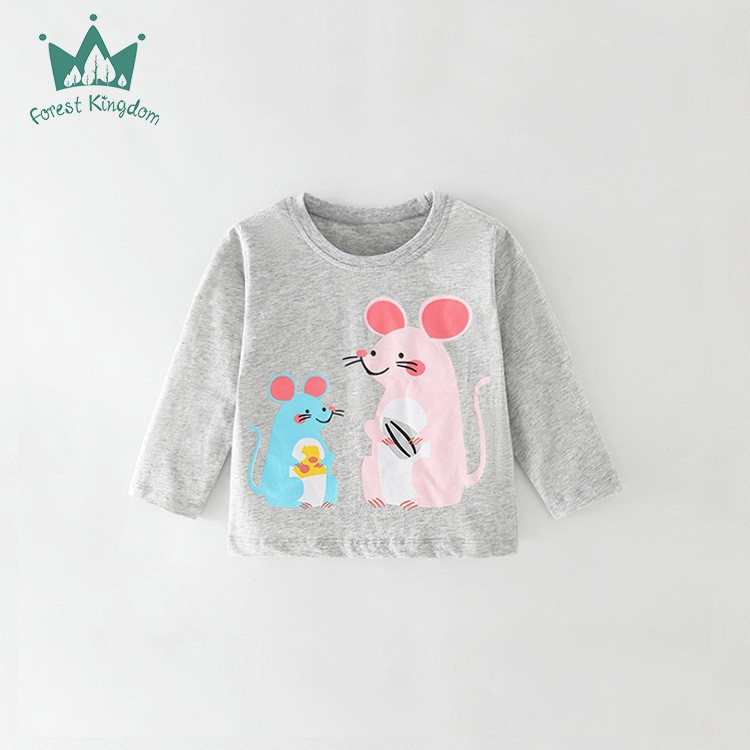 Algodón puro Otoño Nueva Camiseta de manga larga para niñas camisa de fondo para niños Top delgado para niños Envío de ropa para niños europeos y americanos
