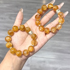黄胶花手链大颗粒黄胶花复古百搭手串小众设计简约女款闺蜜礼物