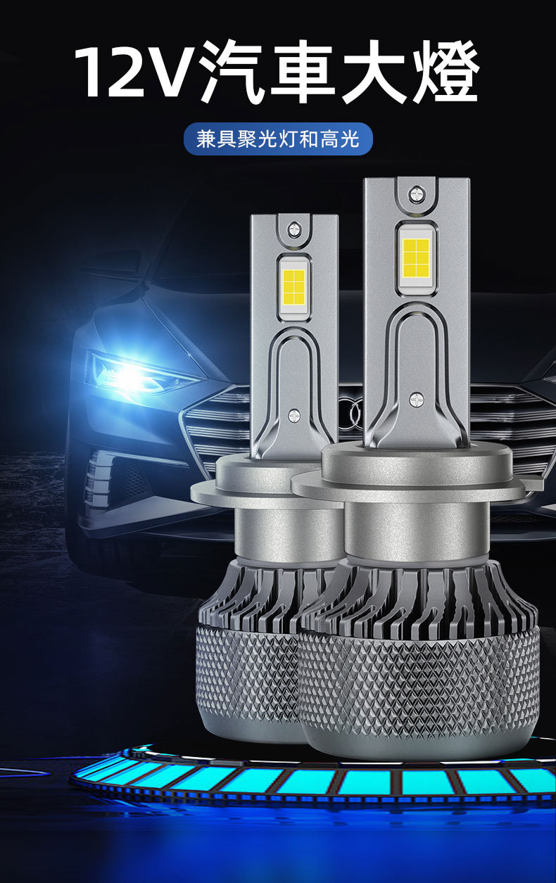 24V Truck Truck LED Car Headlight H1 H3 H4 H11 Highlight Spotlight High Power Modified Car Light