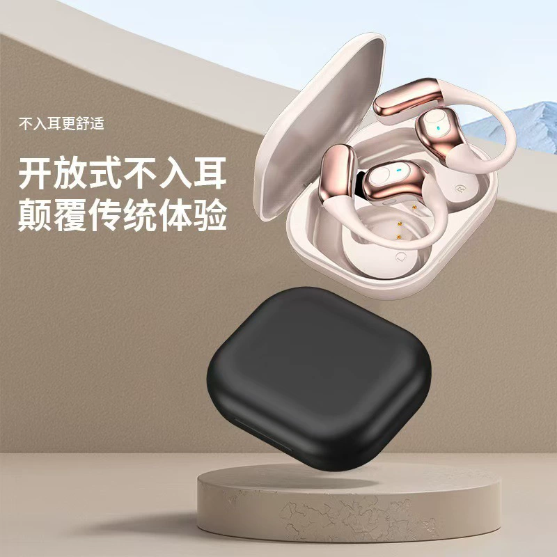 Накладные Bluetooth-наушники OWS с костной проводимостью, светодиодом, открытой ультра-длительной беспрерывной работой, конструкция на воздухе/за ухо, шумоподавление ENC