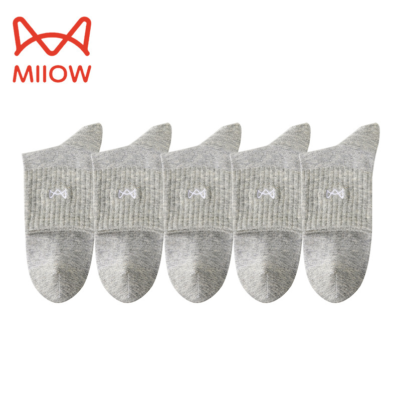 猫人メンズソックス 冬の新作 無地ミッドカーフソックス 抗菌吸汗 スポーツ シンプル 100%純綿ソックス