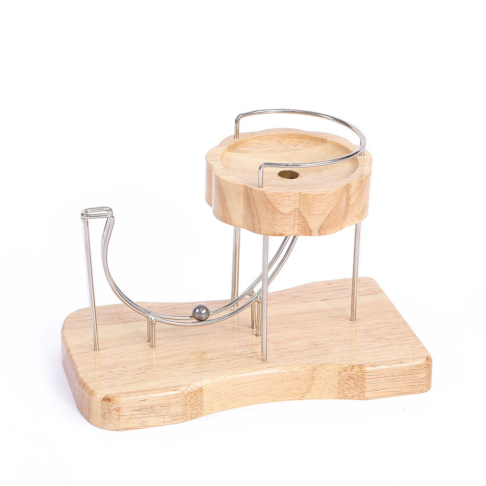 Nuevo producto transfronterizo Kinetic Art Máquina de movimiento perpetuo Bola de acero Dinámica Arte Adornos Circulación Productos de madera Tipo enchufable