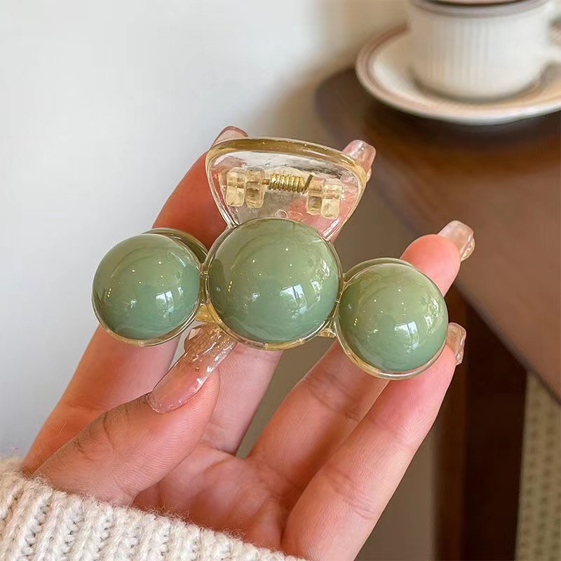 Retro francés gran clip de agarre mujer 2025 nuevo clip de tiburón de alta gama clip de cabello cabeza trasera clip de cabello tocado