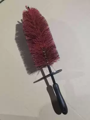 Car cleaning tools brush, maintenance steel rim brush - red-and-black-large-size-4510cm-blister-pack-wheel-hub-brush