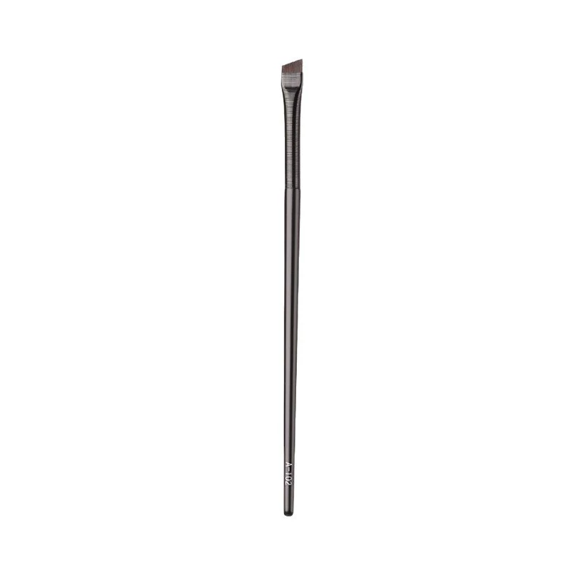 Makeup Brush Set — angled & flat eyebrow and eyeliner brushes, double-ended tools