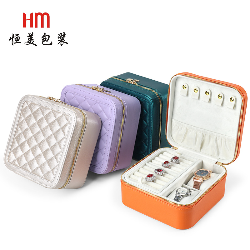 Hengmei Cross-Border Wholesale Jewelry Storage Box Household Watch Large Capacity Hand Jewelry Jewelry Box Ring Necklace Box