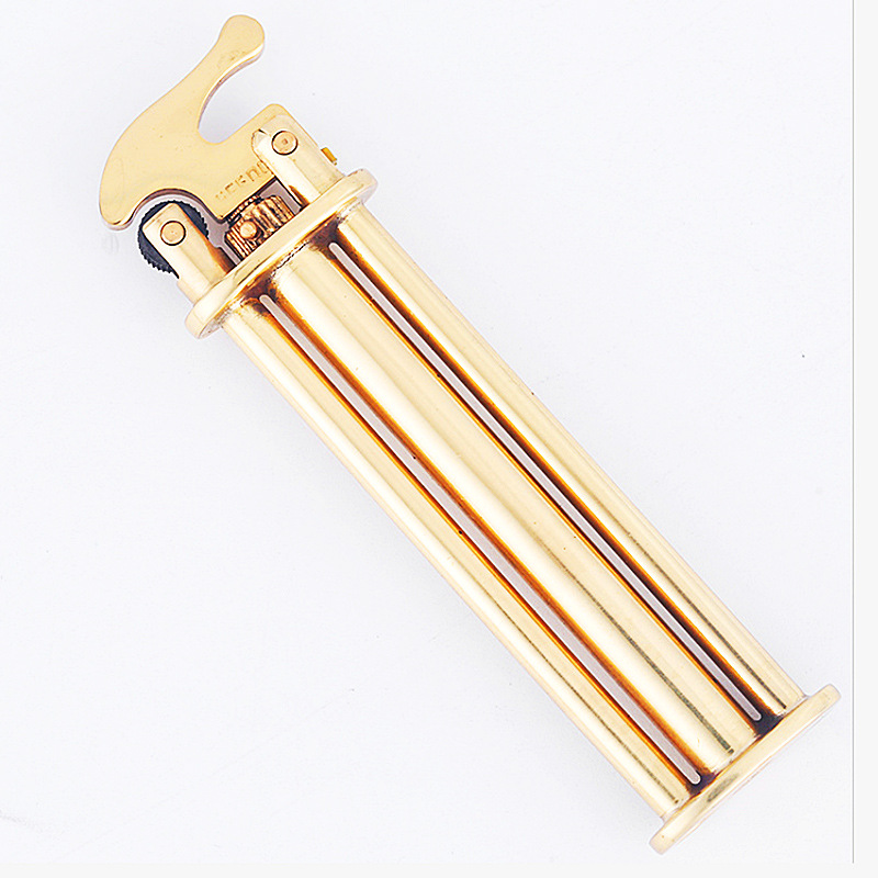 抖音同款 季风纯铜充气超薄明火原装正品复古砂轮老式怀旧打火机