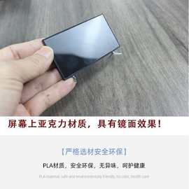 12分娃娃屋微缩电视机dollhouse迷你电视机带支架底座袖珍模型