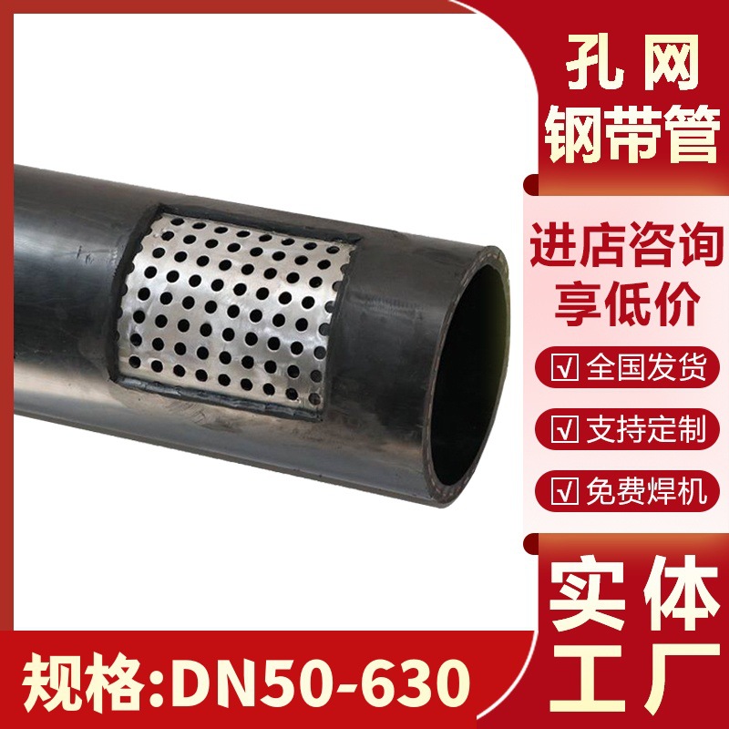 孔网钢带聚乙烯复合管PERT耐高温冷热水塑料孔网管消防管