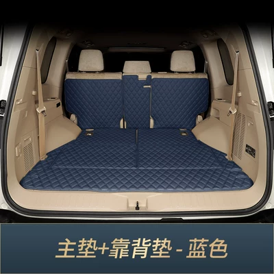 Trunk Mat: Land Cruiser Trunk Mat Lc300 - 7-seats-main-cushion-back-cushion-blue-toyota-land-cruiserlc300