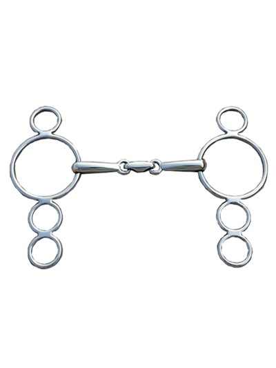 马具不锈钢马口衔铁赛马嚼子马术用品水勒配件盖格马衔12.5厘