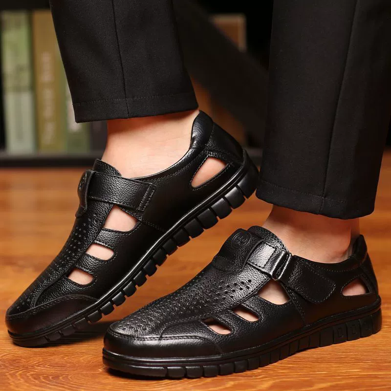 Новая мужская обувь мягкая подошва вождения сандалии мужская бизнес-досуг