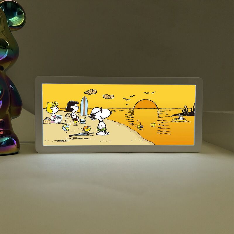 Snoopy Cute Night Light DIY Indoor Light Rechargeable Led No-Punch Atmosphere Room Desktop Decoration Ornament
