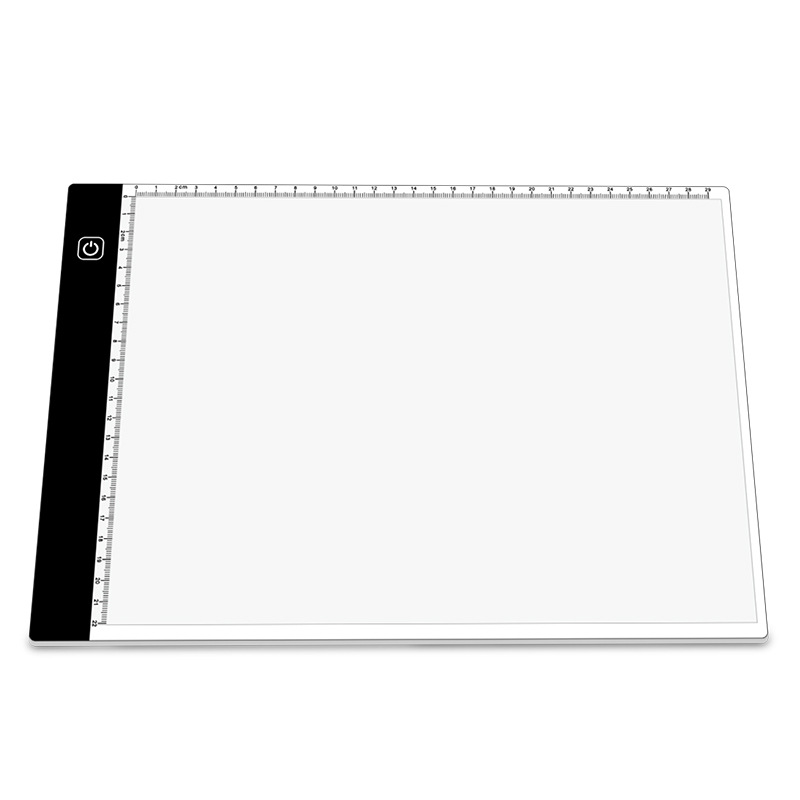 Amazon caliente A4 copia escritorio LED tablero luminoso copia de dibujos animados y escritorio pintura tablero de dibujo ventas directas de la fábrica