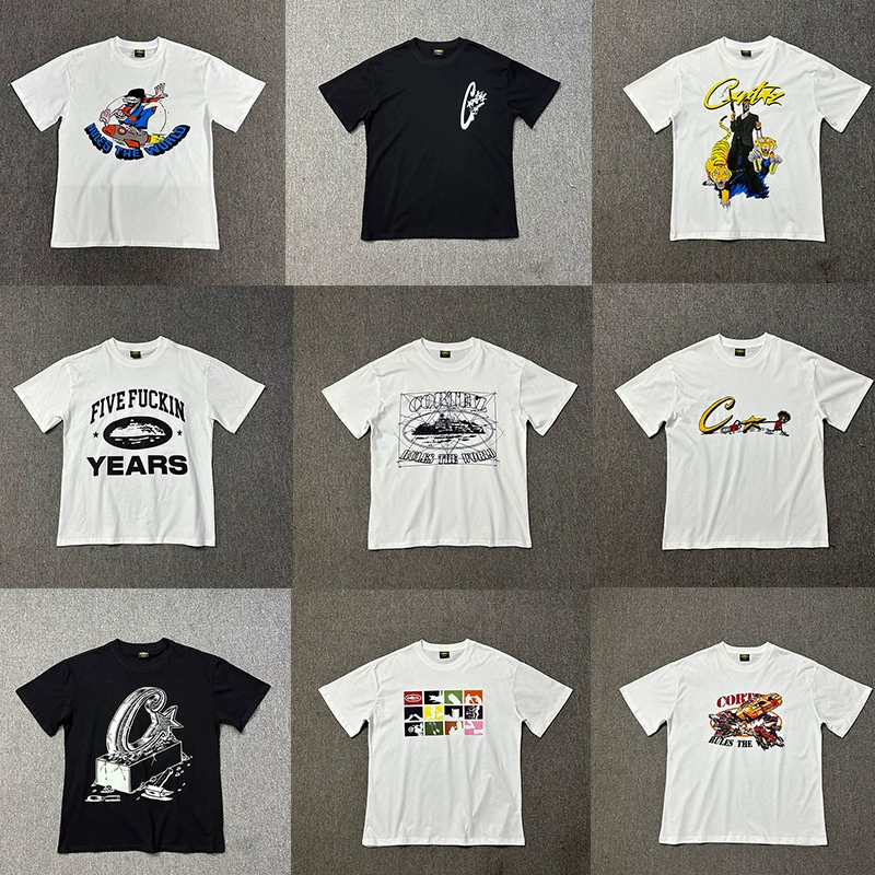 VLONE FOG Алькатрас Corteiz футболка с короткими рукавами с принтом drill культура Европа и США улица Choi человек High Street tee