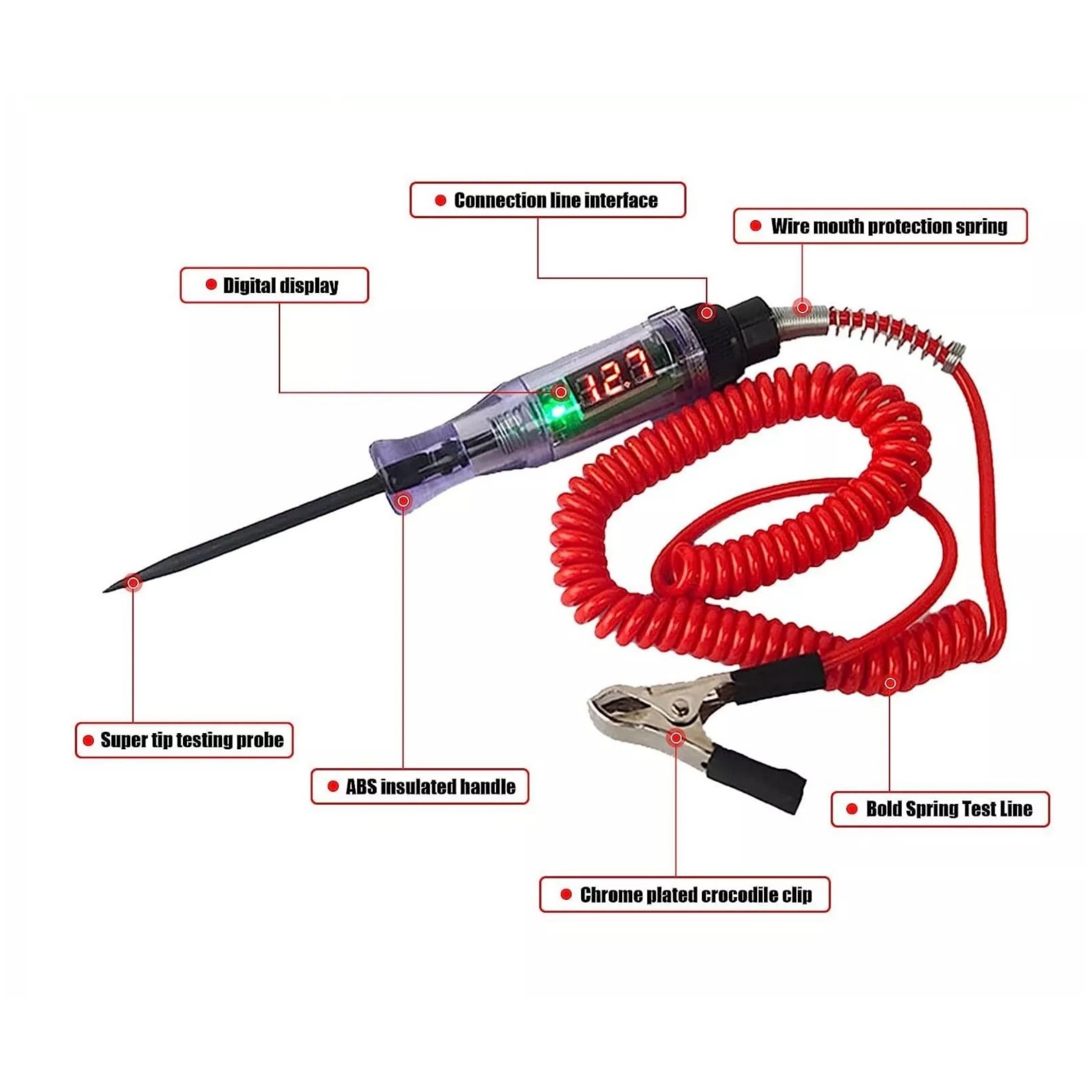 6-24 Volt Tester Digital Display Circuit Test Probe Pen