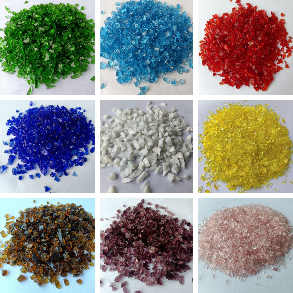 微景观装饰蓝色玻璃砂 水磨石用彩色玻璃砂 海蓝色玻璃砂