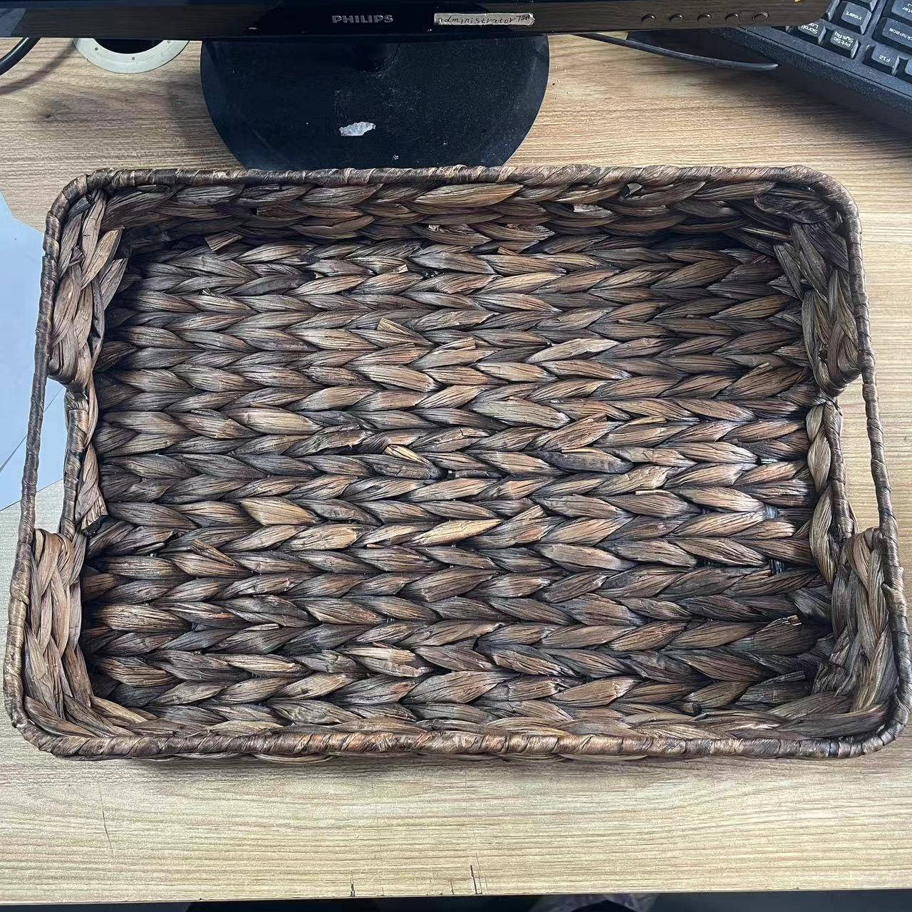 Amazon calabaza grasa color curry bandeja rectangular cesto de almacenamiento plegable cajas de extracción de ropa de dormitorio cesto de almacenamiento