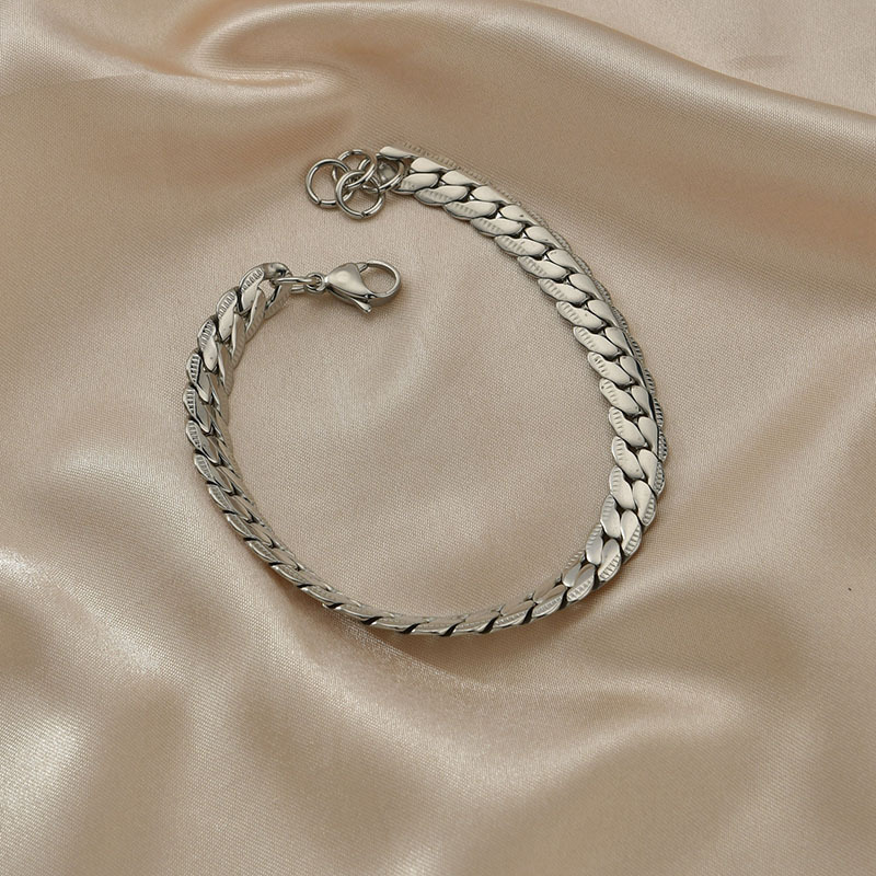 No Inlaid Inlay Material Fashion Flower 304 Stainless Steel Plating No Inlaid 18K Gold Plated Unisex Bracelets