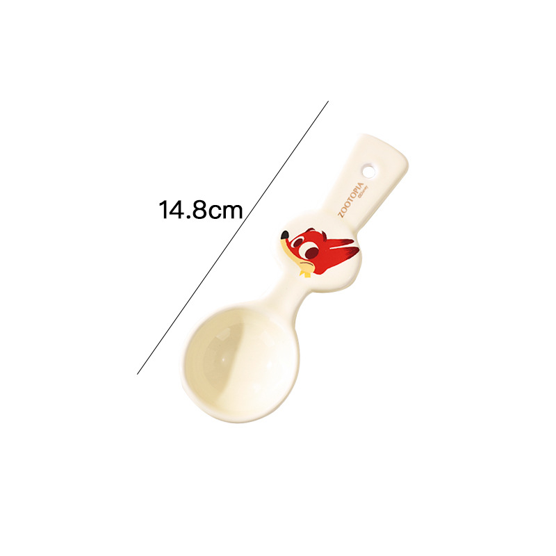 Cuchara de comida para niños de dibujos animados de Disney Cuchara de alimentos para bebés Vajilla para el hogar Cuchara de postre de cerámica de alto valor