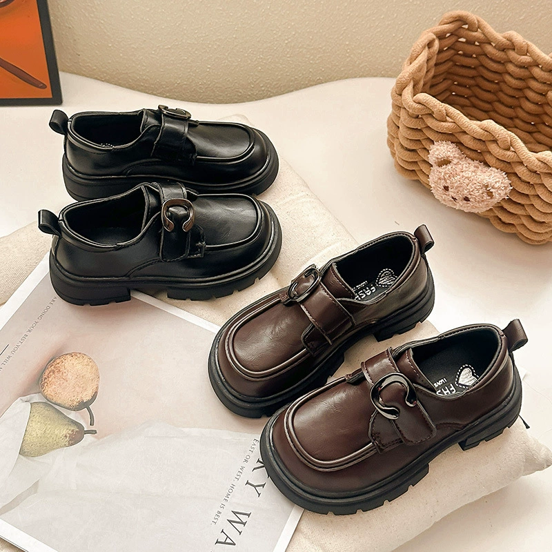 Ретро коричневый английский стиль маленькие кожаные туфли на большой подошве женские 2025 новые осенние юбки с французскими увеличенные ботинки Lefu женские