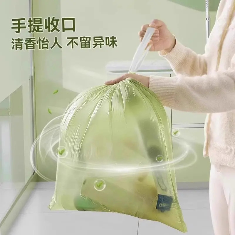 家庭用ゴミ袋 厚手 手提げ式 巾着袋 キッチン用 特厚 中・大サイズ 生ゴミ用ビニール袋|undefined