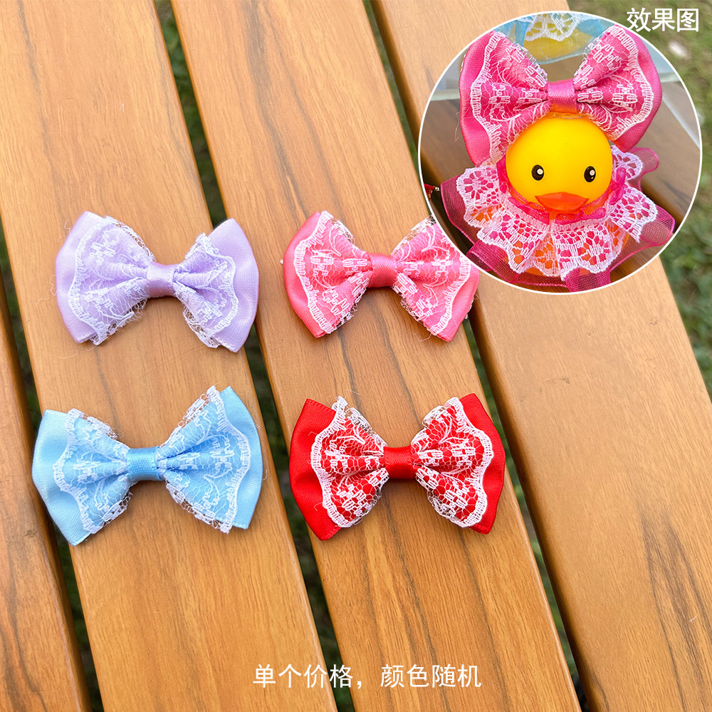Accesorios de Juego Acuático Transfronterizos, Patito Amarillo, Sombrero de Ganso Blanco, Decoración de Bufanda, Juego de Regalo de Té con Leche y Limón Hecho a Mano. image 13