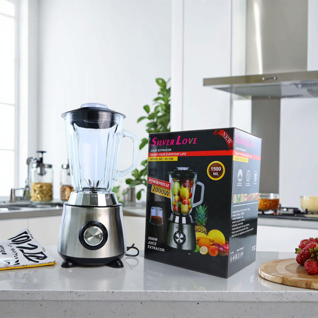 Exprensa de jugo transfronterizo rompiendo paredes máquina de cocina multifuncional doméstica máquina de jugo 2 en 1 mezclador de acero inoxidable