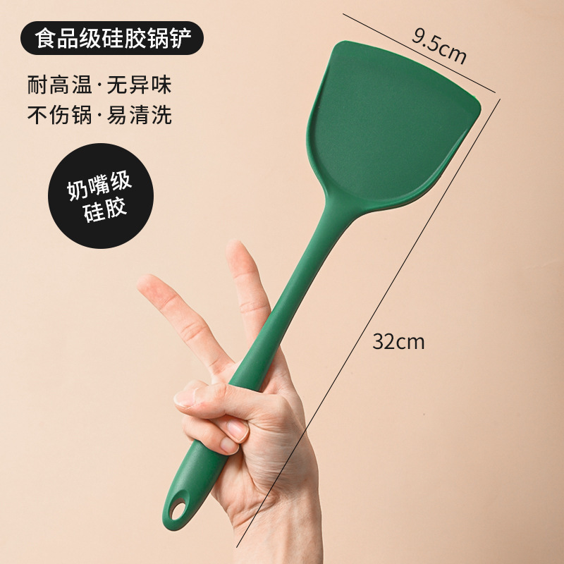 Venta al por mayor sartén antiadherente para el hogar silicona pala China pala resistente a altas temperaturas pala cuchara traje colador cuchara de sopa traje de cocina conjunto de cinco piezas