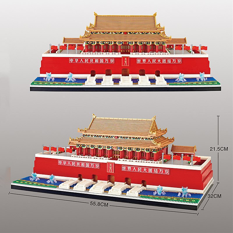 Weili Beijing Tiananmen YZ100 miniatura pequeña partícula bloques de construcción de diamante Nombre modelo de construcción montaje bloques de construcción de juguete