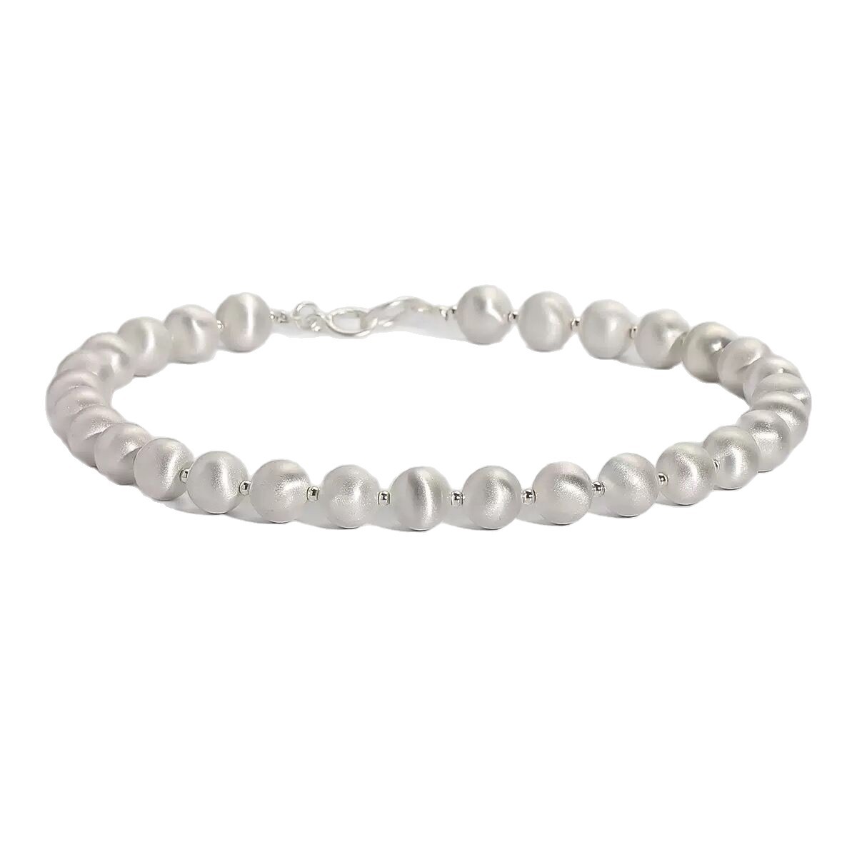 Europäische Perlenkette Mit Runder Kugel In Gebürstetem Design_voghion.com