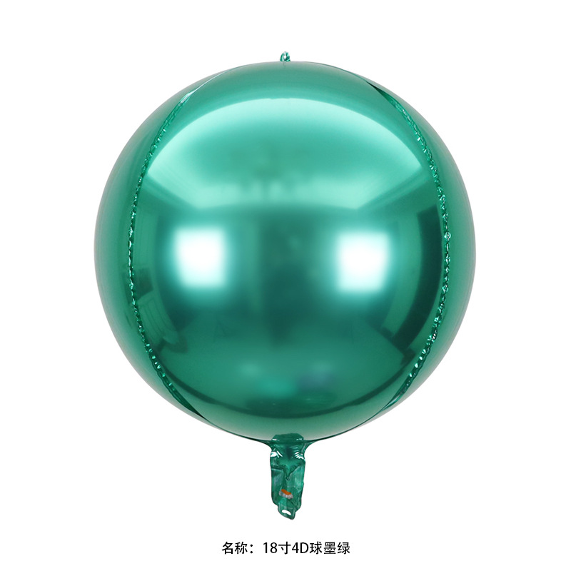 18 pulgadas 22 pulgadas 32 pulgadas 50 pulgadas 4D esfera redonda gran tamaño normal globo de película de aluminio decoración de fiesta de cumpleaños