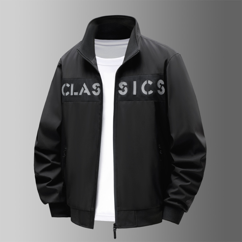 Cross-Border 2025 New Windproof and Waterproof Versatile Fashion Jacket, Spring and Autumn Style, Breathable Outdoor Stand-Up Collar, Stylish and Lightweight