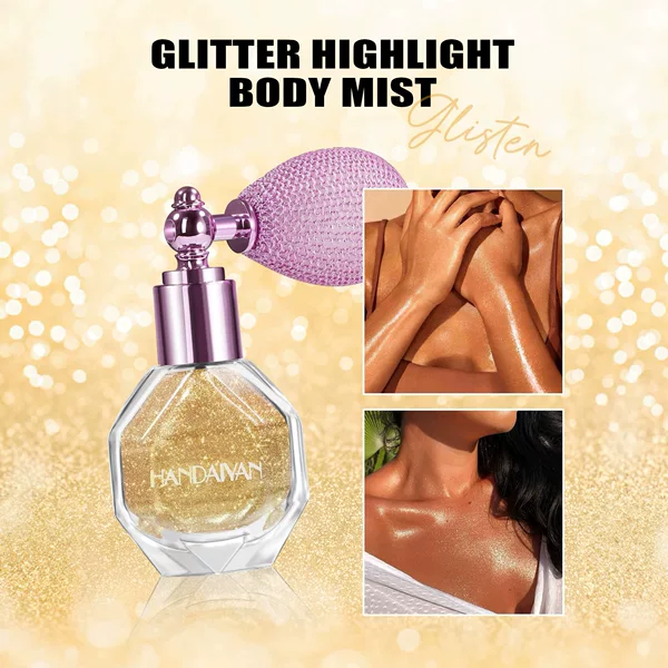 Handaiyan Spray Glitter Highlighter Glitter Spray Bottle Cross-Border Airbag Highlighter Body Brightener