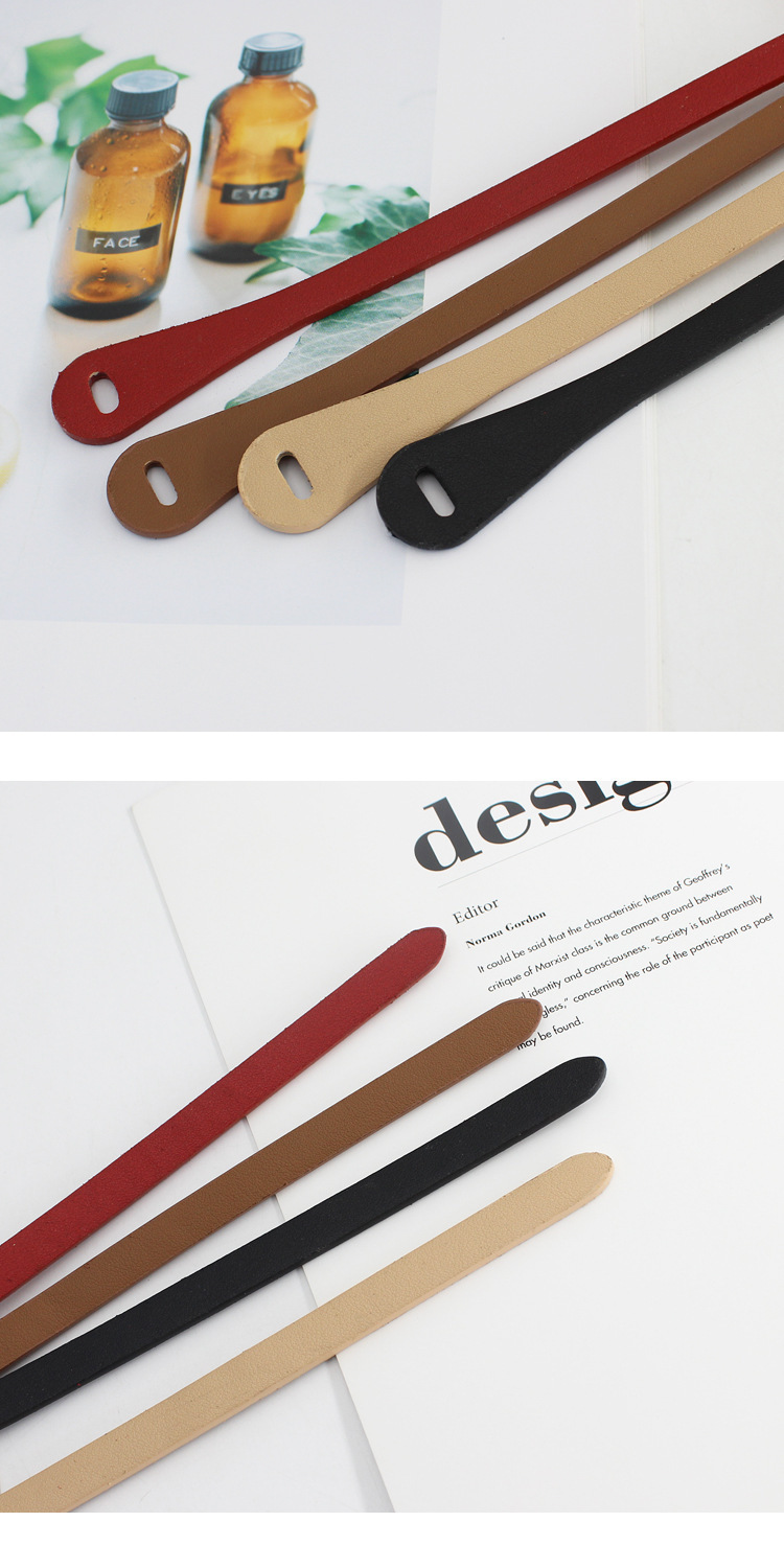 Decorative knotted belt ladies Korean version with dress pu belt thin retro ins Wind narrow strap a generation of hair_viptrois.com