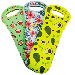 Diving material single pack portable wine bag gift Red wine thermos bottle cover neoprene 750ML insulated wine bag
