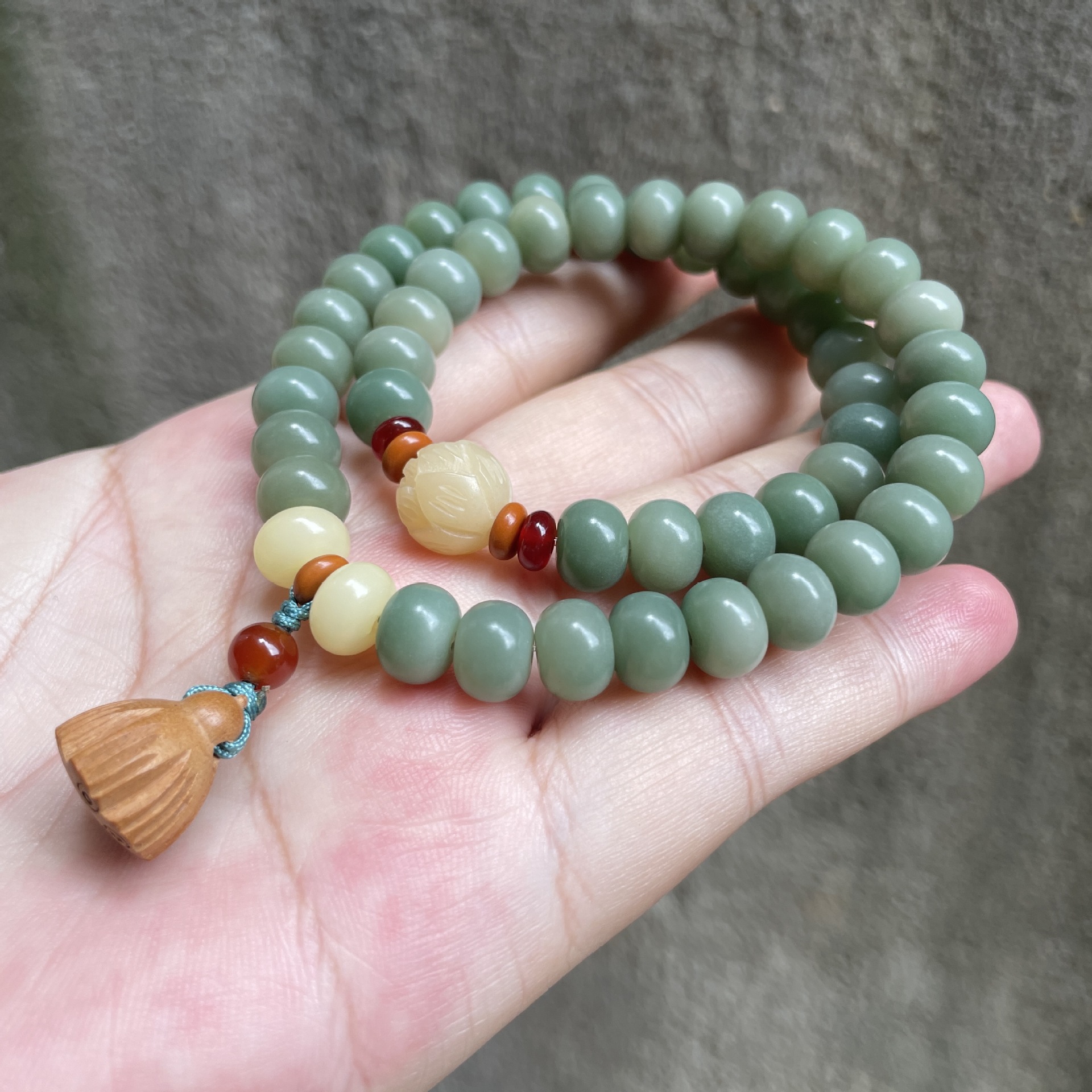 7*9MM 음피 사과 구슬 연꽃 꼬투리 스타일