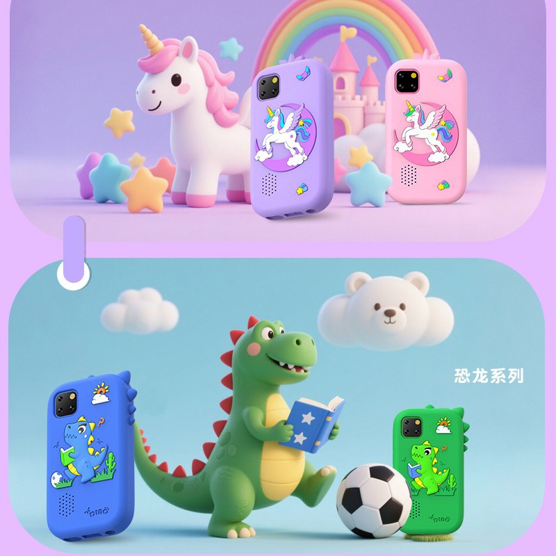 Cross-Border New Amazon Mobile Phone Camera Photo and Video Dual Camera Touch Screen Educational Early Education Machine Dinosaur Beast