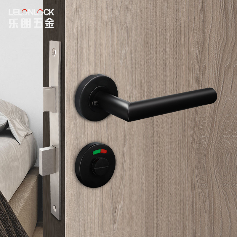 Acero inoxidable rojo y verde indicador estándar europeo personalizado cerradura dividida cerradura de partición de baño hospital centro comercial 304 cerradura de baño