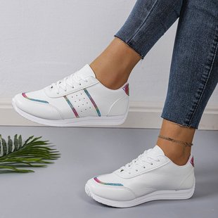 Plus Size Moral Training Shoes 2025 Autum New Round-Toe Casual Forrest Gump Sneakers Korean Style Versatile Flats-Soled Sports Sneakers for Women